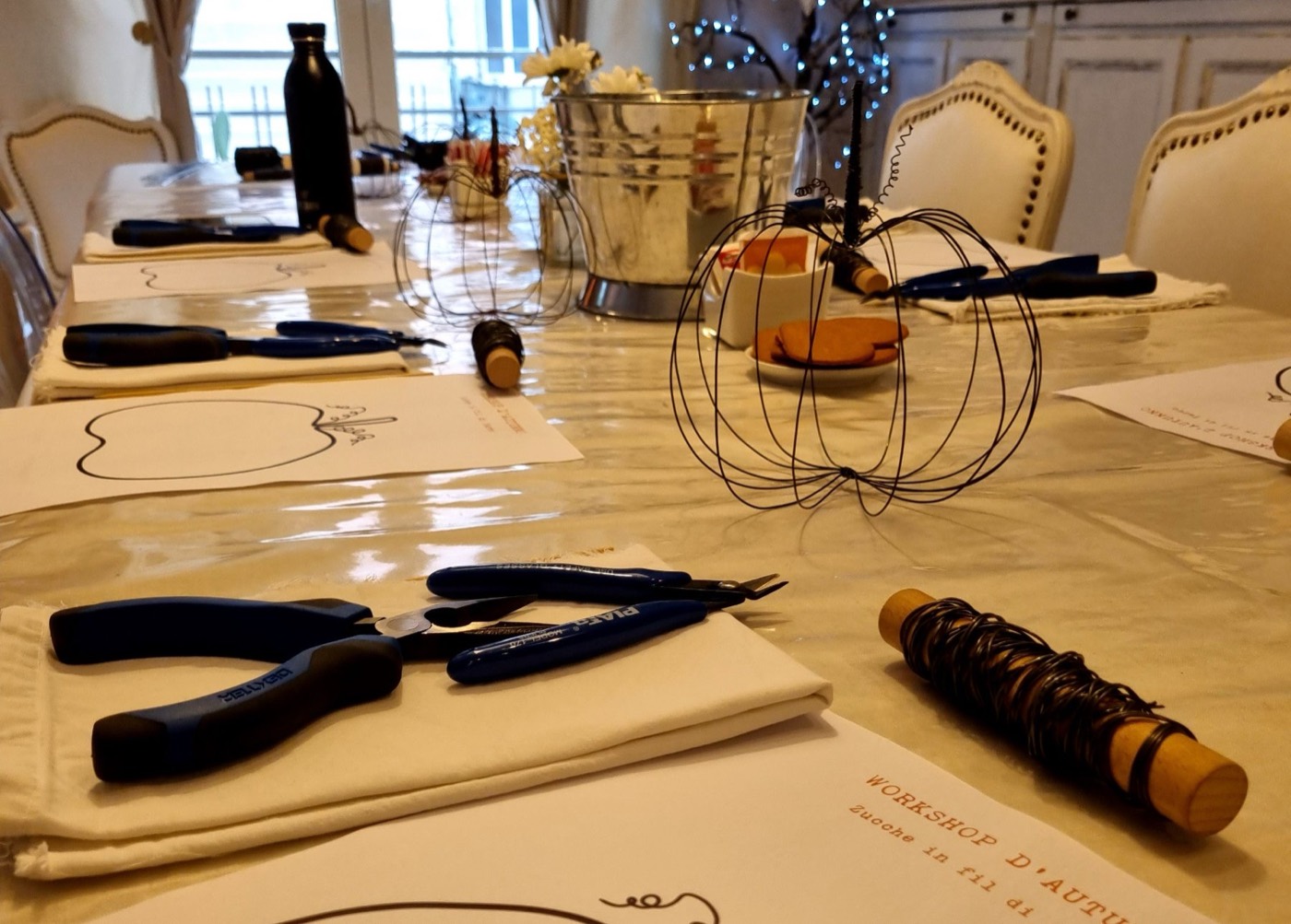 The venue set up for an event