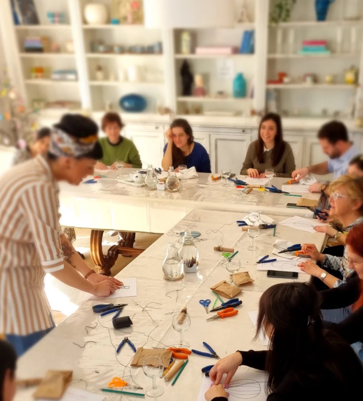 A workshop in the living room